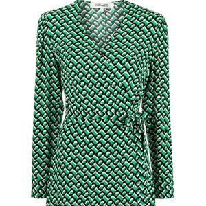 Diane Von Furstenberg Saville Crepe Mini Wrap Dress In 3d Chain